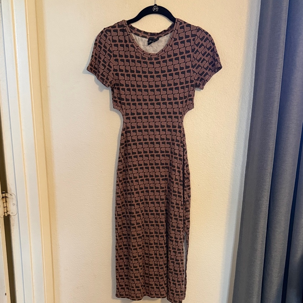 Volcom body hugging dress with side cutouts